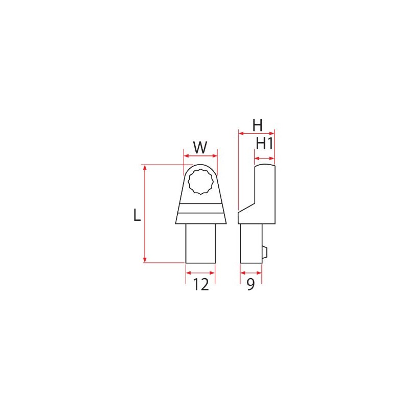 Pro-Auto WPC-B21 Replacement Digital Torque Wrench Glasses Head 0.8 inches