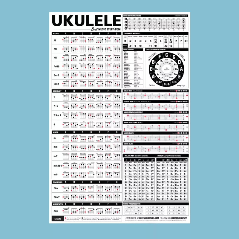 The Ultimate Ukulele Reference Poster 24"x36" • BestMusicStuff
