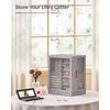 Glimmloop 360° Rotating Jewelry Box with 5 Drawers, Spacious Vertical
