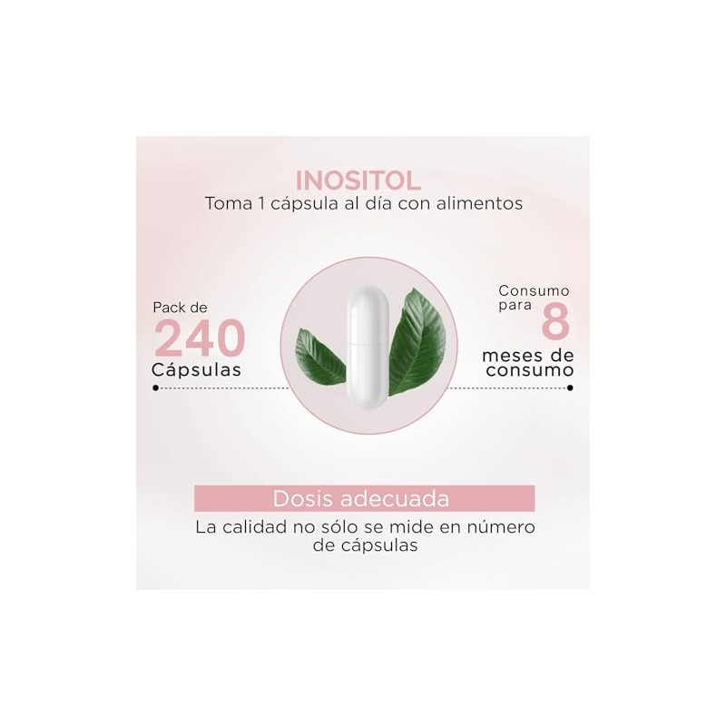 Oby Myo Inositol Chiro Acido Folico Hierro Extracto Arándano Suplemento