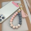 Nalefow Phone Lanyard Silicone Beaded Phone Wrist Strap Cute Elastic