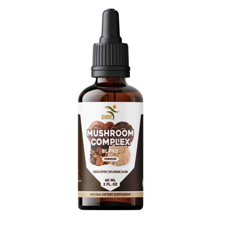 Mushroom Complex Liquid Drops, Lions Mane, Turkey Tail, Chaga, for