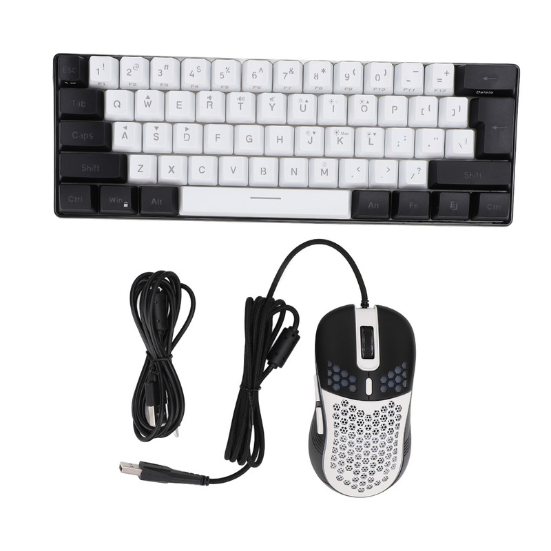 61 Key RGB Illuminated Keyboard with Mouse Multi Color LED