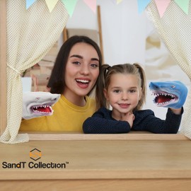 Hand Puppets for Kids and Adults - Kids and Toddler Toys for Pretend Play - Blue Shark