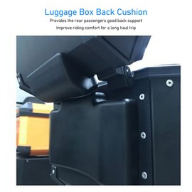 3cm Thickness Tail Box Passenger Backrest Support Damping Pad motosiklet bagajı PU Leather Com Motorbike top Box Back Rest Cushion fortable Motorcycle Luggage Box Back Cushion Rear Seats
