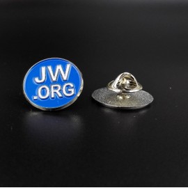 Jw.org Silver Color Necktie Clip and Lapel Pin Gift Set (With Gift Box) (Blue+Silver)