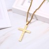 Cupimatch American Flag Cross Necklace Philippians 4:13 Bible Verse Pendant