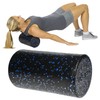 (30cm (Inches), Black w/ Blue Speckles) - Vive Foam Roller