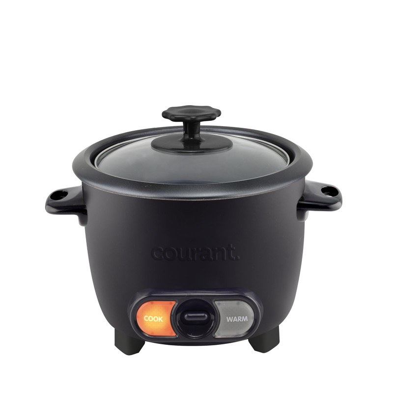 Courant Rice Cooker 8-Cup (Cooked), Removable Non-Stick Bowl, One Touch