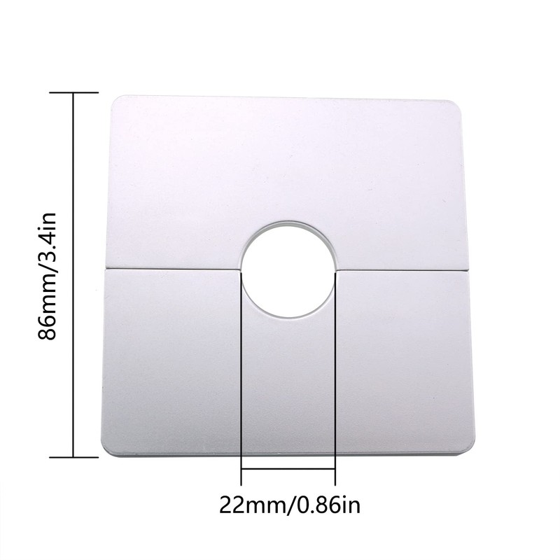 Wall Split Flange JianLing 2pcs Plastic Square Escutcheon Plates with