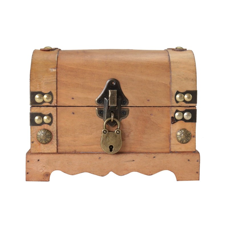 HMF 6403800 Treasure Chest with Lock Pirate Wooden Box Various