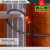 Burg-Wachter 122C Double Loop Vinyl Coated Multi-Stranded Braided Steel Cable,
