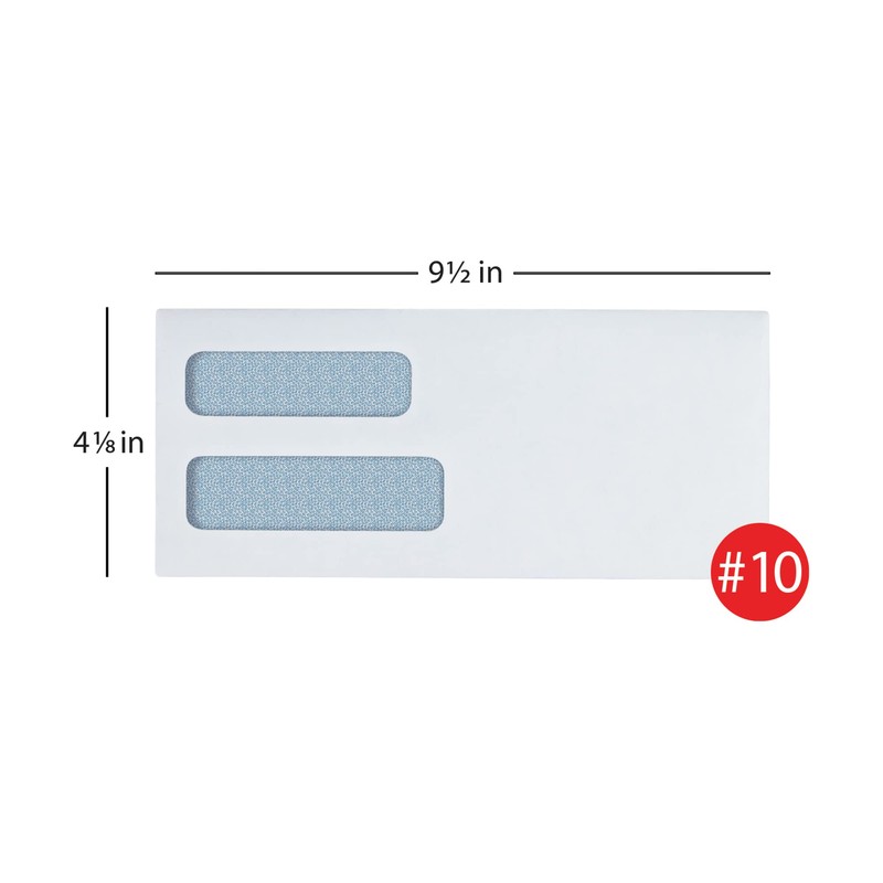 Office Depot Double-Window Envelopes, 10 (4 1/8in. x 9 1/2in.),