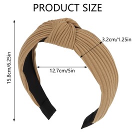 Headbands for Women, 7Pcs Brown Headbands Set Pearl Headband Padded Headbands, Wide Headbands Cute Headbands Hair Accesories for Women Girls