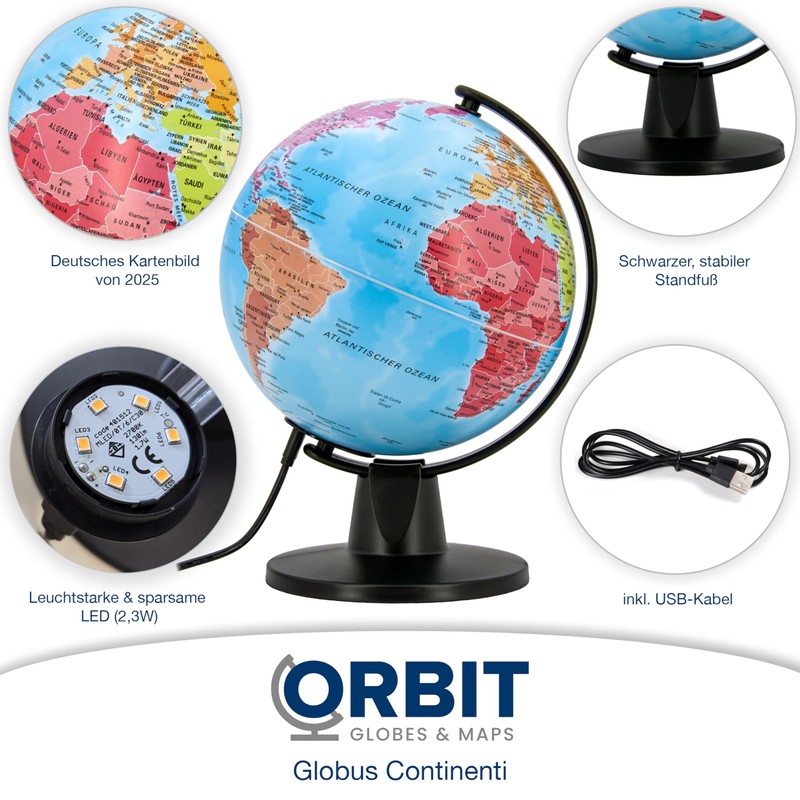 ORBIT Globes & Maps - Student Globe - 16 cm