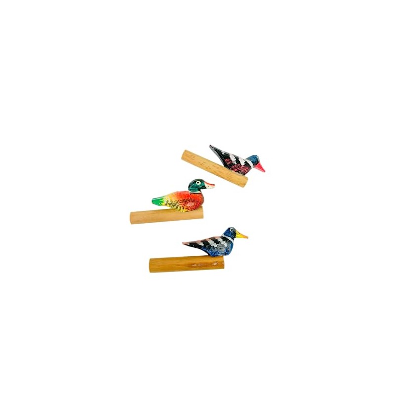 My Family House Painted Duck Caller Brown - Bamboo -
