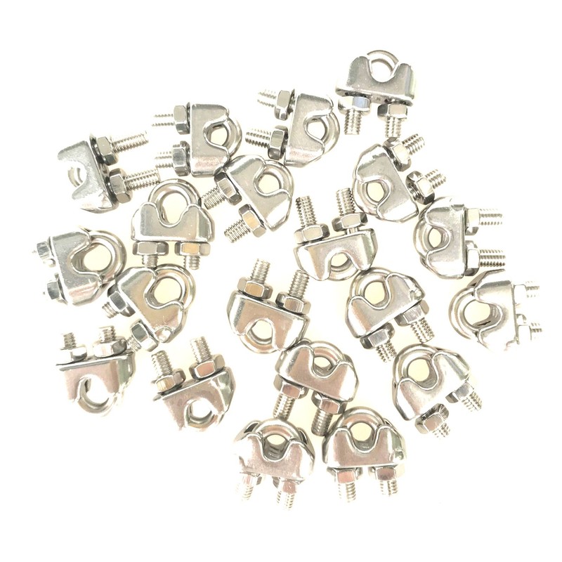 HEVERP 20PCS 1/8 Inches M3 Stainless Steel Wire Rope Cable