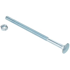 AHCMetric MILD Steel Cup Square Bolts with Nuts (ZINC & Clear) M8 X 140mm (Pack of 10)