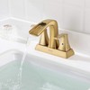 PARLOS 2 Handles Waterfall Bathroom Faucet with Metal Pop-up Drain