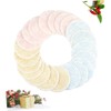 Baluue 12pcs Bamboo Fiber Makeup Remover Pads Double Layer Reusable