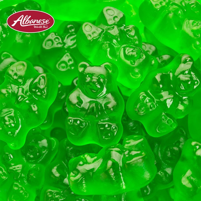 Albanese Candy, Green Apple Gummi Bears, 5-pound Bag