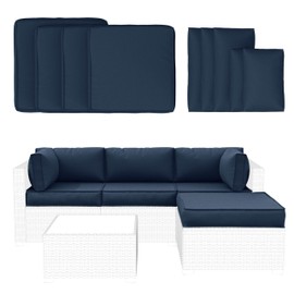 Snubbull 9 Pcs Outdoor Patio Furniture Cushions Covers Replacement Waterproof & Fadeness for 5 Pack Outdoor Couch Cushions Covers Set,Covers Only