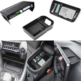 EDBETOS 3PCS Center Console Organizer Tray Set Compatible with Toyota RAV4 2019-2024 2025 and 2021-2025 Prime Accessories Insert Armrest Storage Box, Dash Console Tray,Only Fit 8'' Multimedia Display