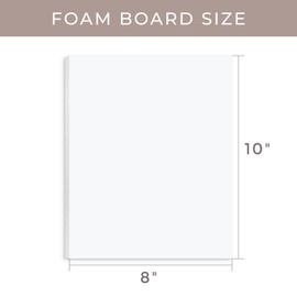 AUEAR, 10 Pack 8x10 White Foam Boards, Foam Core Poster Board for Display, Mounting, Print, Presentation and Projects, 1/8'' Thick