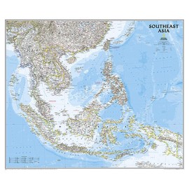 National Geographic: Southeast Asia Classic Wall Map - Laminated (38 x 32 inches) (National Geographic Reference Map)