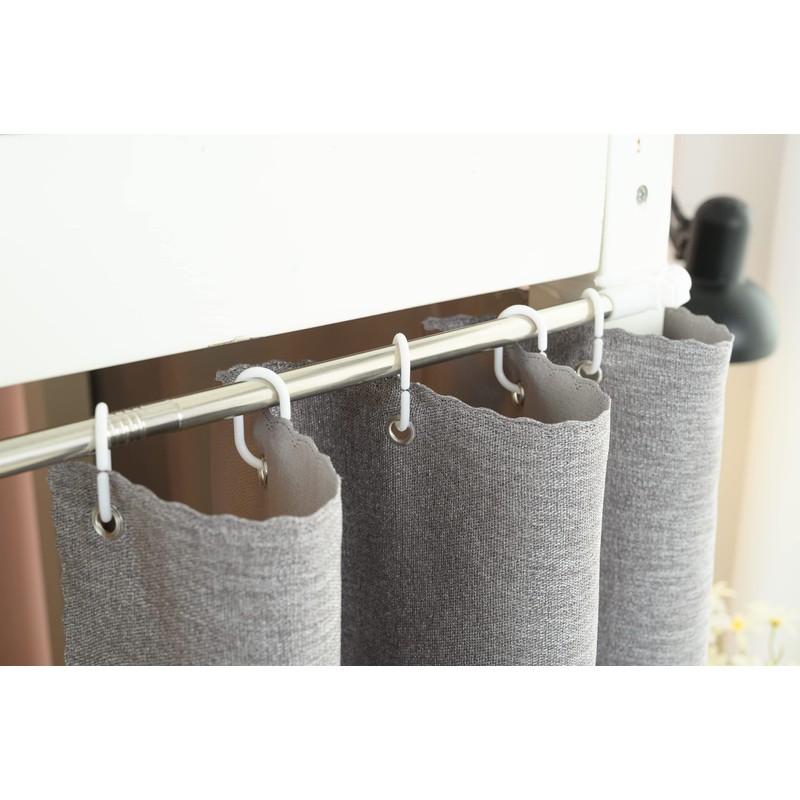 Teanea Solid Bottom Bunk Bed Blackout Curtains Privacy Cloth Single