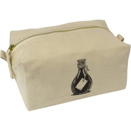 'Vintage Potion Bottle with Tag ' Canvas Wash Bag/Makeup Case (CS00043414)