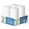 HYOOLA White Pillar Candles 2-inch x 4-inch - Unscented Pillar