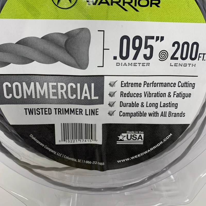 Weed Warrior Commercial Twisted Trimmer Line .095" x 200 FT.