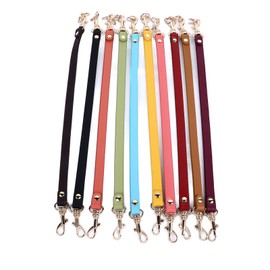 10Pcs Leather Bag Handles 12.2in Long 0.4in Wide Cattlehide Metal Buckles Rich Colors Handbag Strap for Replacement