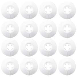 WOLMIK Pipe Decoration Cover - 16 PCS Plastic Radiator Pipe Covers White Pipe Collars, Pipe Decoration Cover, White Radiator Pipe Collars, Water Pipe Covers Fit for 14-16 mm Diameter Pipe