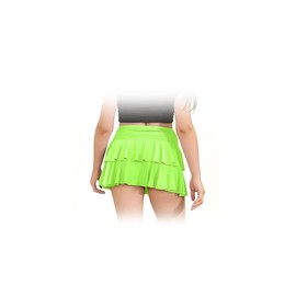 Girls Ra Ra Skirt Tutu Style Layered Ruffle Party Dance Fancy Dress - Neon Green 11-12 Years
