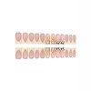24Pcs Handmade Flower Press on Nails Long Coffin Fake Nails