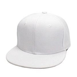 Goodspoon Snapback Hat, Flat Brim, Flat Bill Cap, Hat, white