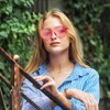 Maxdot 5 Pcs Summer Heart Shaped Sunglasses Rimless Heart Glasses