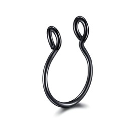 Boho Chic 08*10MM Fake Septum Nose Ring – Non Piercing, Trendy Fashion Accessory for Women Men – Hypoallergenic, Adjustable Faux Nose Ring with Intricate Bohemian Design Ideal for Festivals, Parties, and Everyday Wear