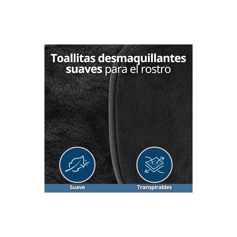 Triko 12 Pads Desmaquillantes Reutilizables de Microfibra con Bolsa de