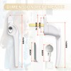 Bwintech 4 Pcs Offset White UPVC Aluminium Window Handle, Right