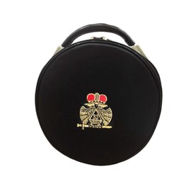 33RD DEGREE SCOTTISH RITE CROWN CAP CASE - DOUBLE EAGLE BLACK