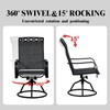 Set of 2 Patio Swivel Dinning Chairs: 360°Swivel & 15°