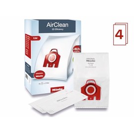 Miele Genuine FJM HyClean Air Vacuum Cleaner Bags for Miele Complete C1, Compact C1, Compact C2, S6 & S4 Vacuum Cleaners, Pack of 4 Vacuum Bags and 2 Filters