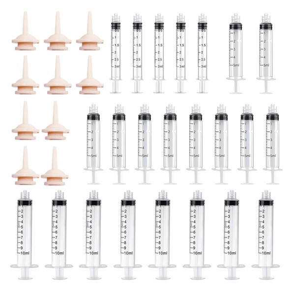 10 x Kitten Feeding Nipples with 23 O-Ring Syringe (3,