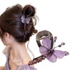 LAOYEFACAI Butterfly Hair Clip Small Acrylic Butterfly Hair Clips Flower