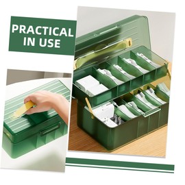 Operitacx Portable Double Electronic Cord Organizer Box Transparent Capacity Storage for Cables Chargers Headphones for Home Office Travel and More