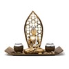 Set of 2 Buddha Tea Light Holders for Meditation, Relaxation