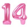 Number pink 14 globo